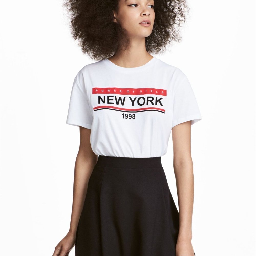 White New York Tee